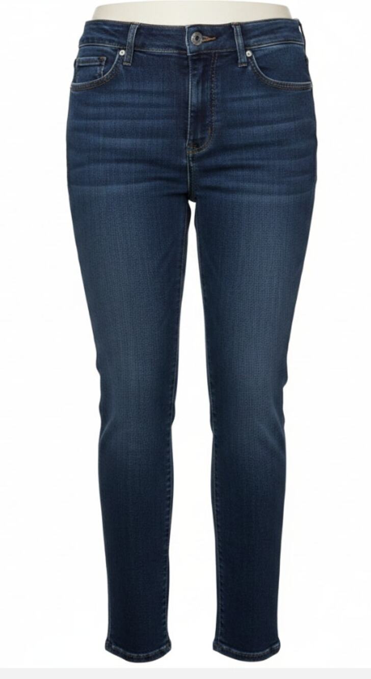 COLDWATER CREEK SIZE 14 CLASSIC FIT STRAIGHT SLIM LEG STRETCH BLUE JEANS